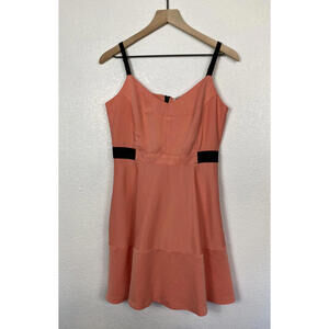 Rachel Rachel Roy Cocktail Dress Size 10 Pockets Coral Pink And Black